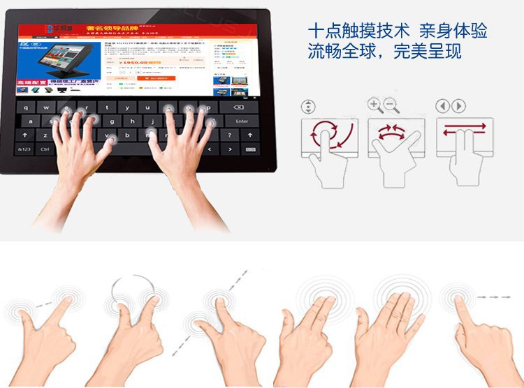 43寸電容觸摸一體機(jī)觸摸手勢